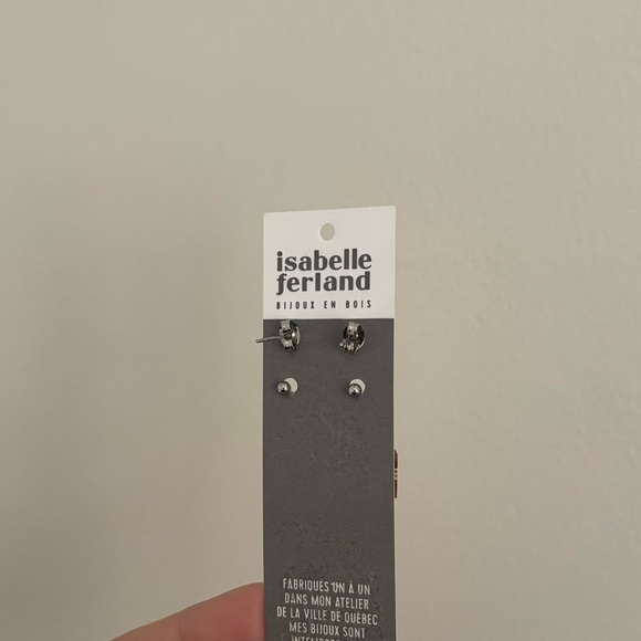 Isabelle Ferland Minimalist Wooden Earrings - Picture 3 of 6